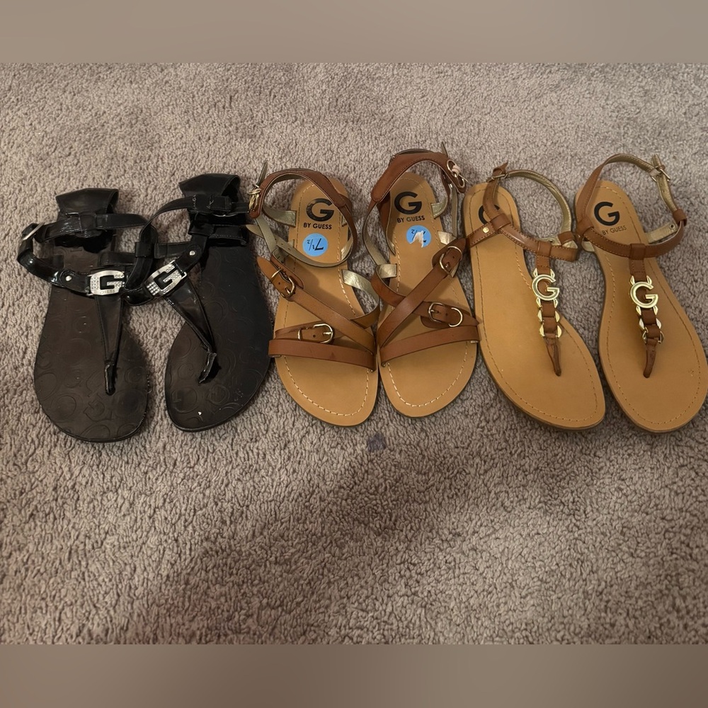 3 pair of G by Guess sandals - Picture 1 of 5